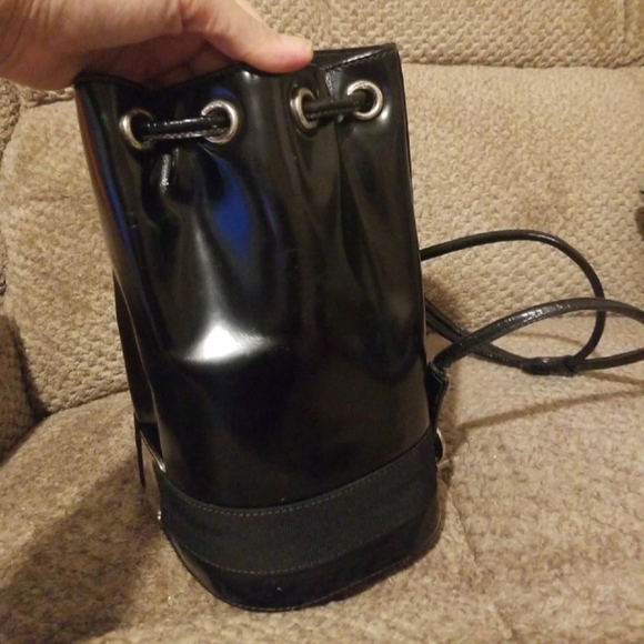 Salvatore Ferragamo Black Patent Leather Backpack - Picture 4 of 8